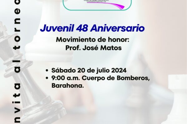 Asociación de Ajedrez de Barahona, llama torneo juvenil